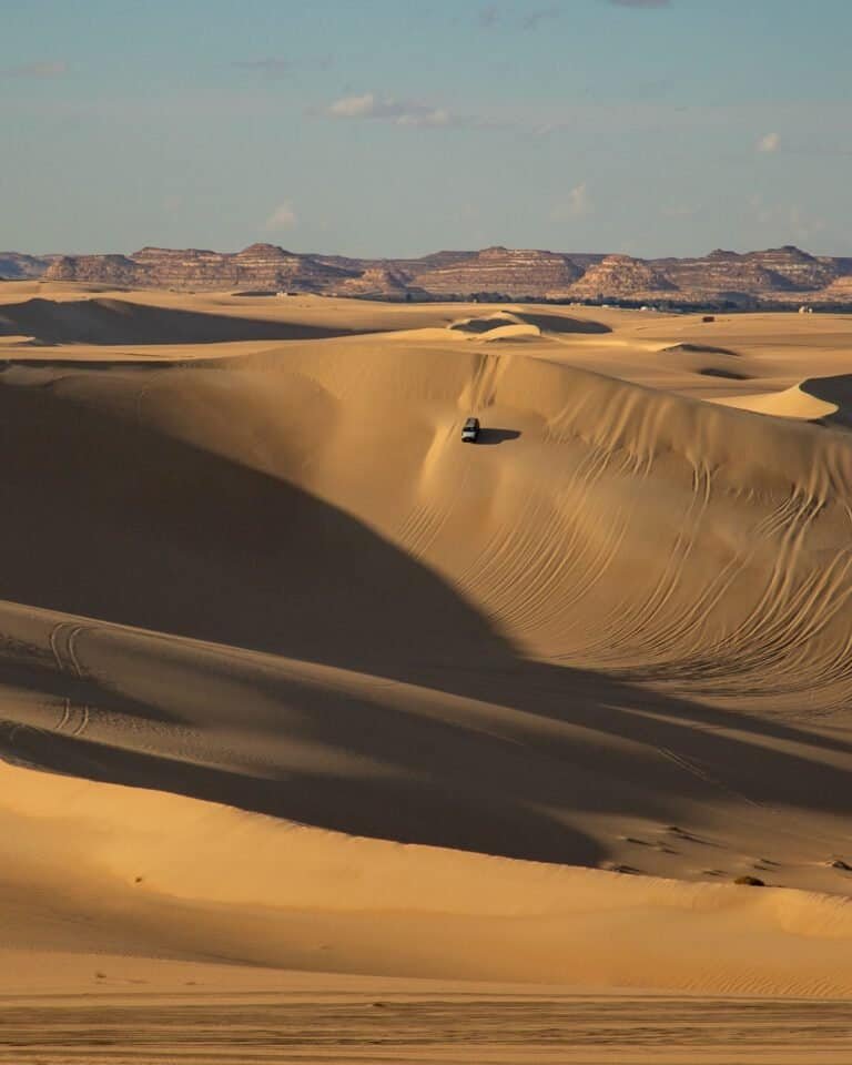 Great Sand Sea dunes at the end of the road from Cairo to Siwa