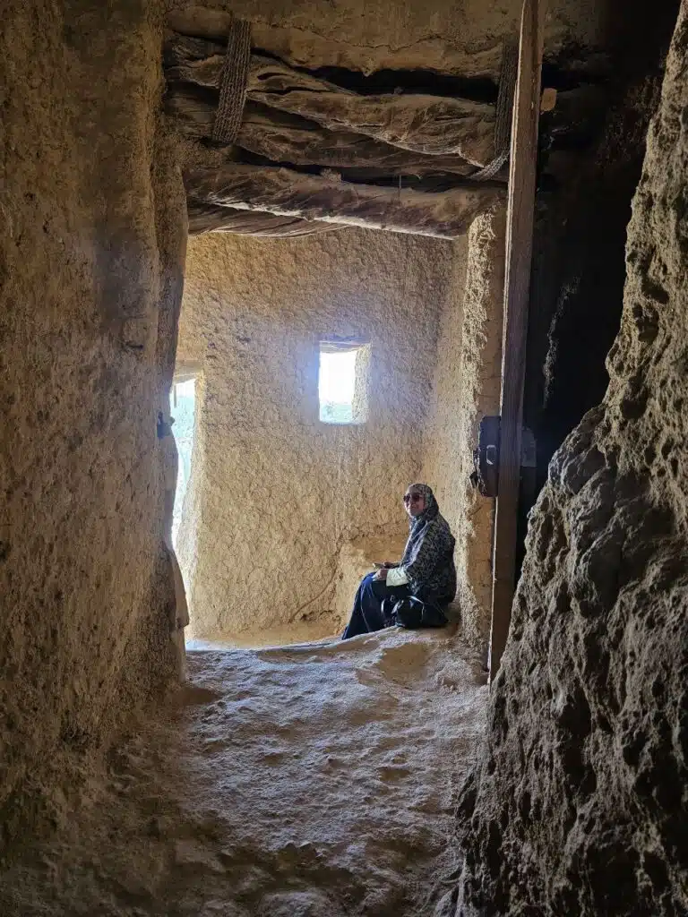 Traditional mud-brick kershef room in Siwa Oasis