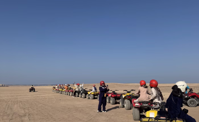 Quad bike during Hurghada Desert Safari tour