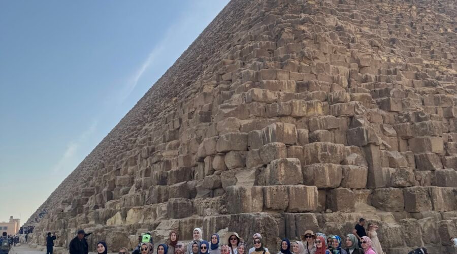 The Great Pyramid of Khufu at Giza seen from its base